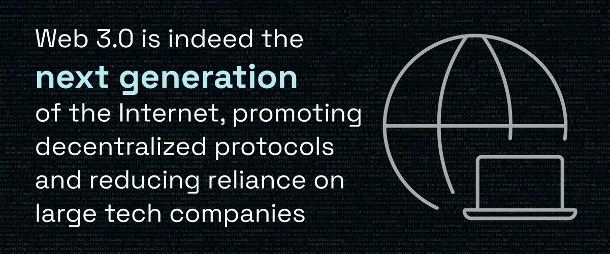 Web 3.0 is indeed the next generation of the Internet, promoting decentralized protocols and reducing reliance on large tech companies
