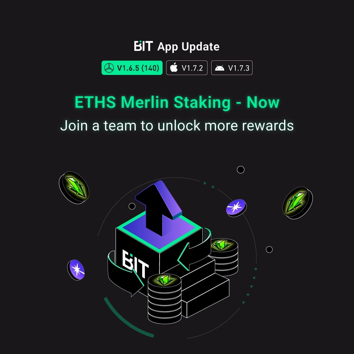 Staking ETHS for the MERL Airdrop