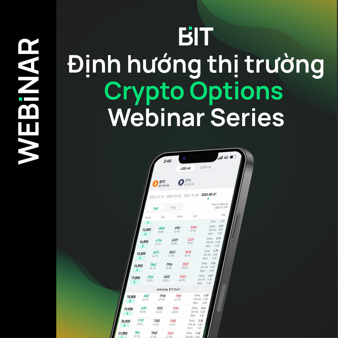 Định hướng thị trường Crypto Options | Webinar Series