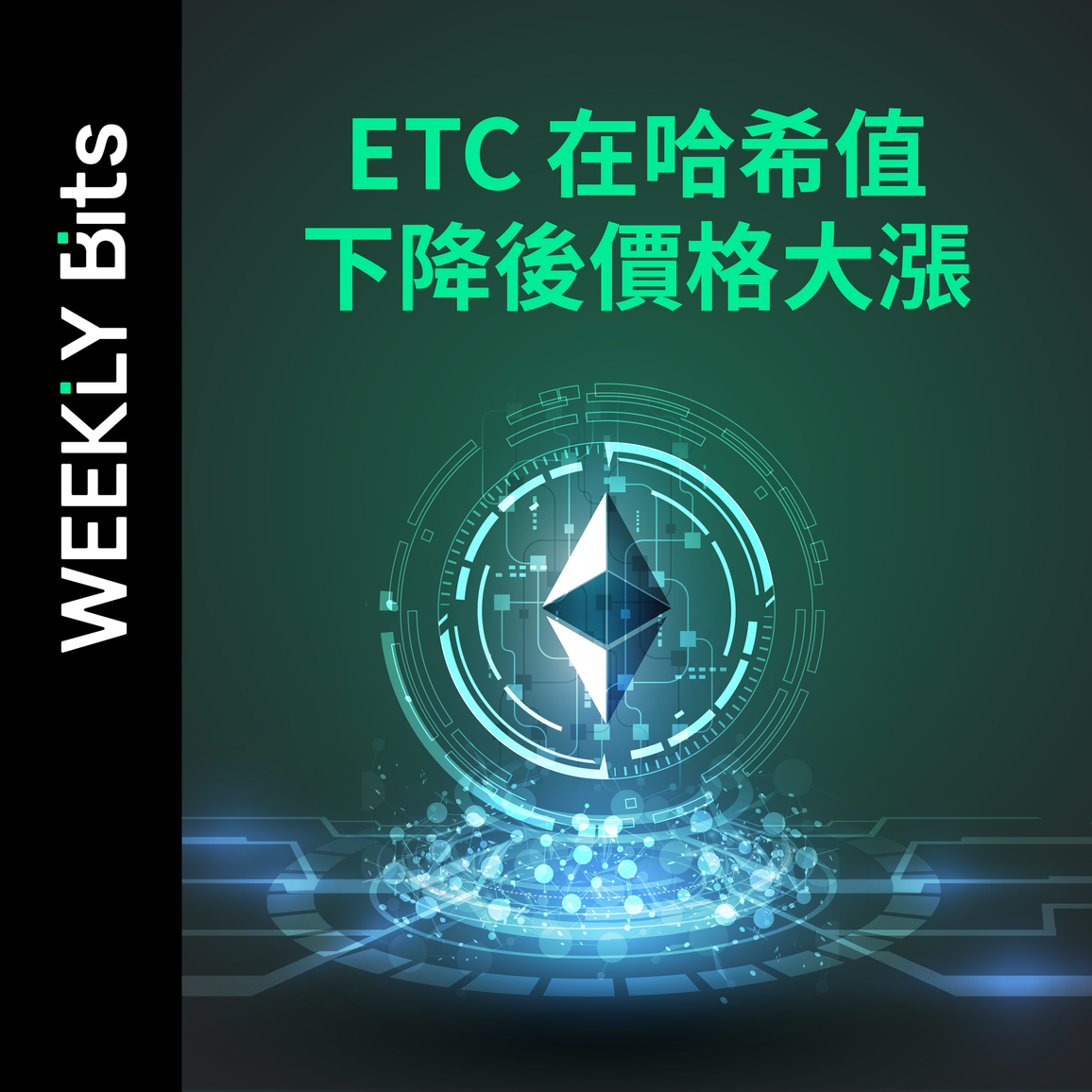 ETC 在哈希值下降後價格大漲