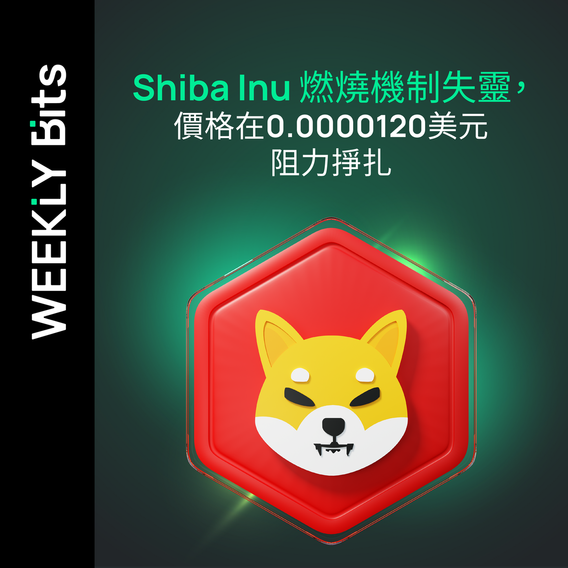 Shiba Inu 燃燒機制失靈，價格在0.0000120美元阻力掙扎