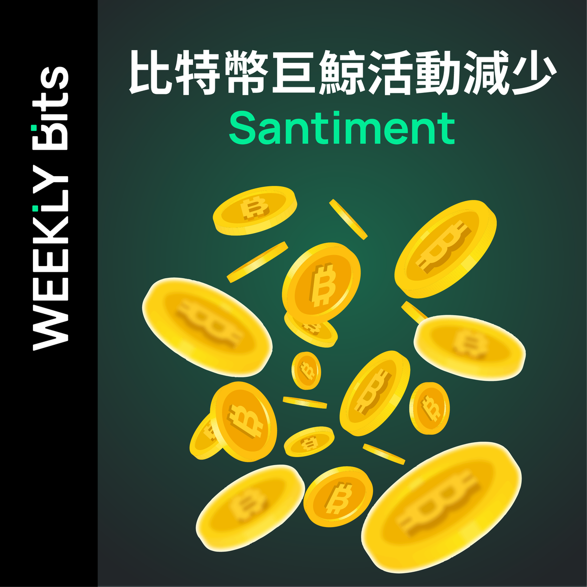 比特幣巨鯨活動減少：Santiment