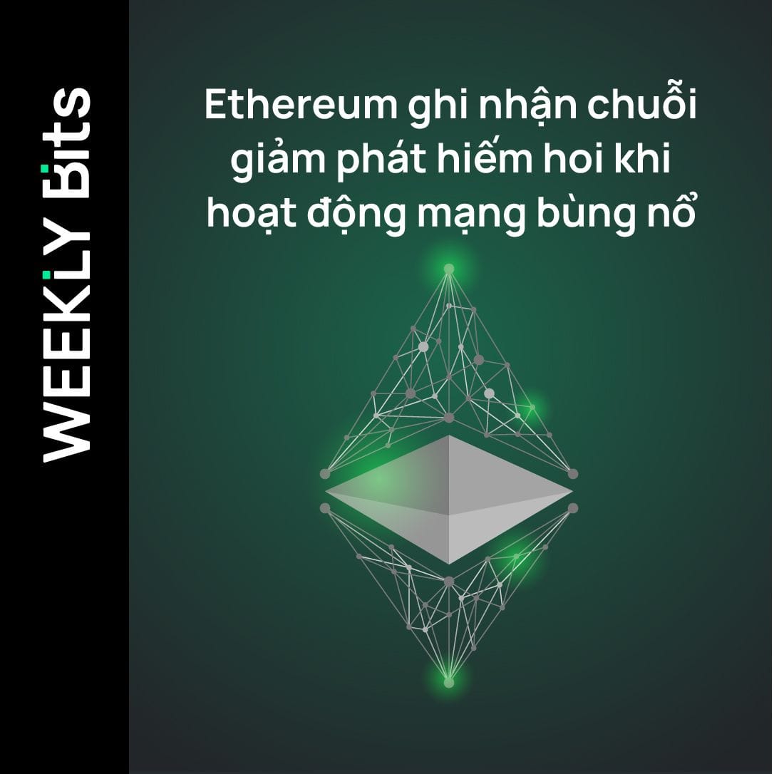 Ethereum ghi nhận chuỗi giảm phát hiếm hoi khi hoạt động mạng bùng nổ