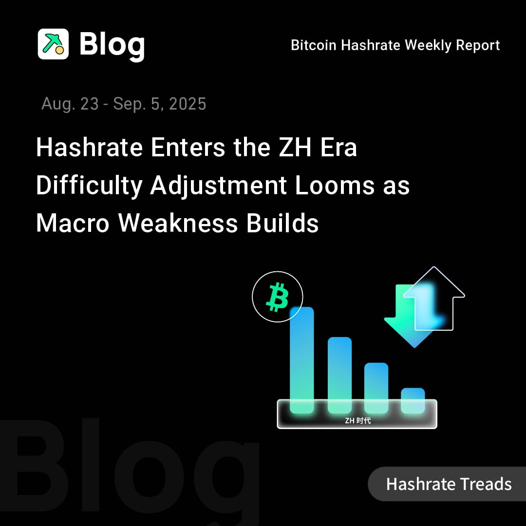 Hashrate Enters the ZH Era, Difficulty Adjustment Imminent, Macro Weakness Expectations Rising