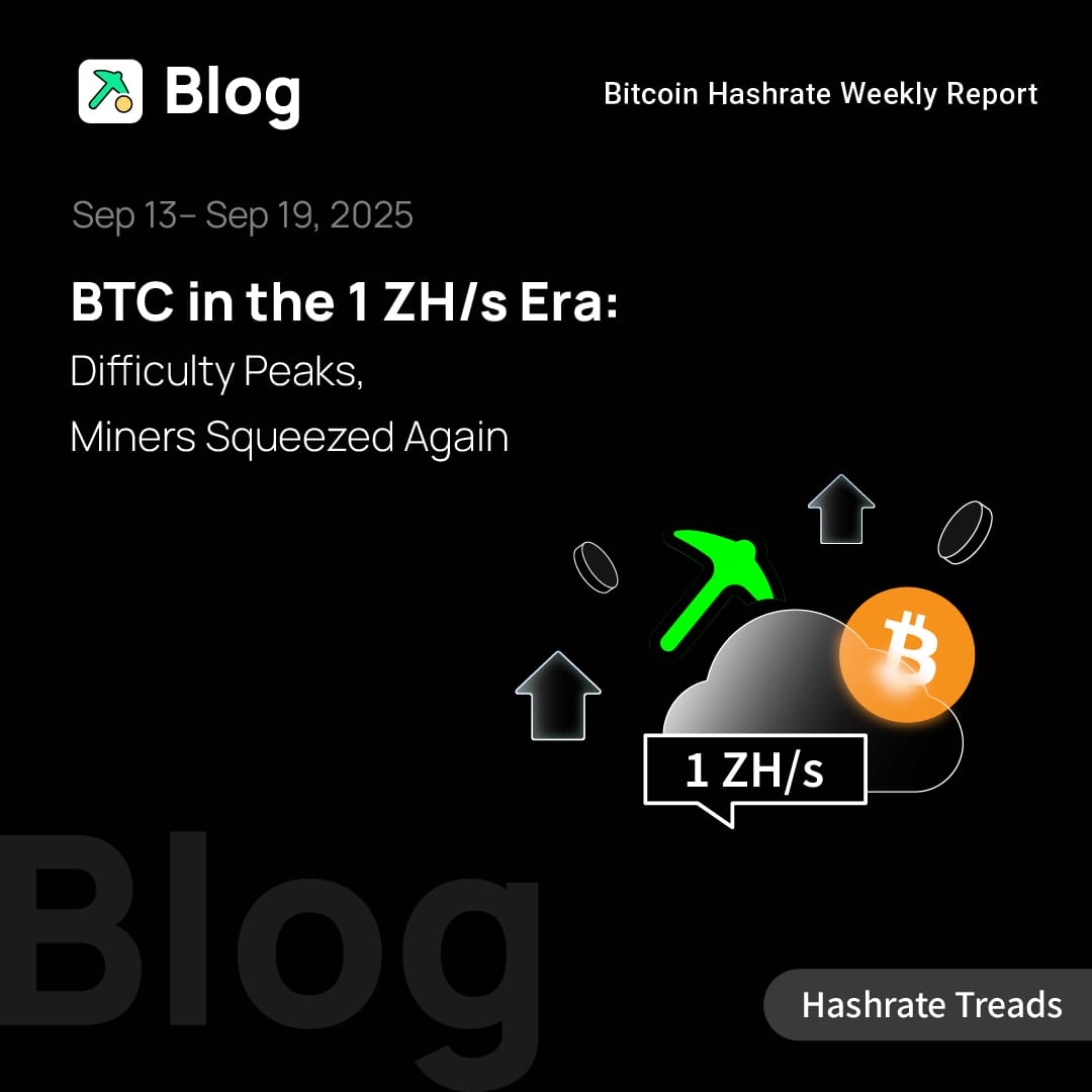 BTC in the 1 ZH/s Era: Difficulty Peaks, Miners Squeezed Again
